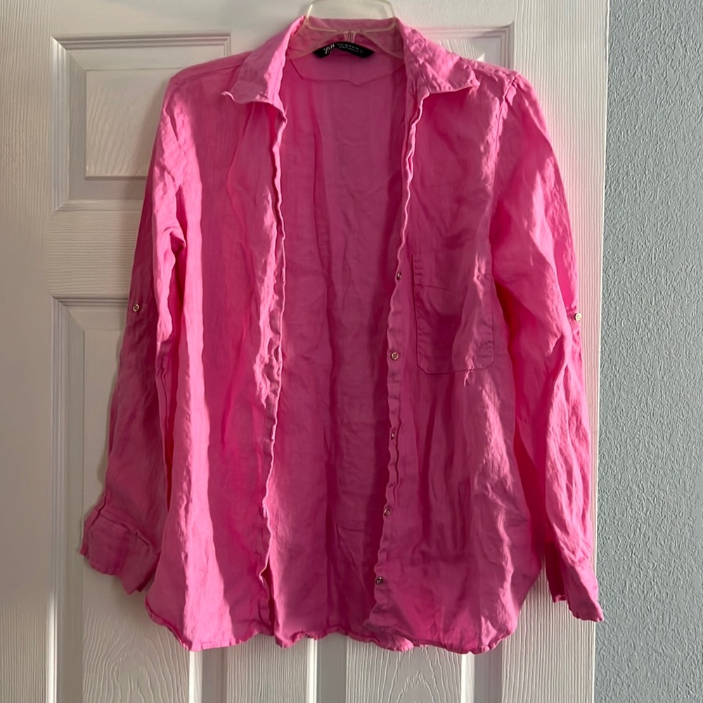 Zara Linen Button up